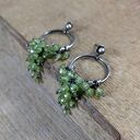 Kolczyki - gronka z peridotem