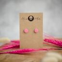 Kolczyki Dots mini - brudny róż