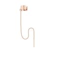 kolczyki handmade nausznica z różowego złota z przewlekanym łańcuszkiem