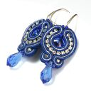 Szafirki Soutache Kolczyki