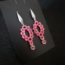 Długie Kolczyki "Rose Glow" z Kryształków i Koralików