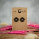 Kolczyki Donuts - czarne