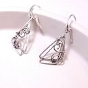 Triangulaire - Srebrne kolczyki minimalistyczne | Artystyczny wire wrapping