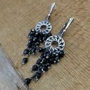 Kolczyki - rozeta z turmalinem