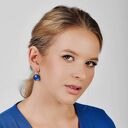 Pozłacane kolczyki o szafirowym wykończeniu Nevra e13/25