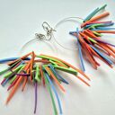 Kolczyki duże kolorowe kola naprawdę robią wrażenie cudne