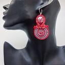 Bloody kolczyki sutaszowe