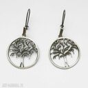 Ażurowe drzewka - kolczyki srebrne