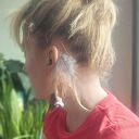 Nausznica boho handmade z piórami - kolczyk na jedno ucho