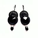 Black kolczyki sutaszowe