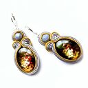 Autumn Morning kolczyki sutaszowe