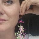 Kwiatowe kolczyki długie i lekkie boho w odcieniach różu oraz limonki