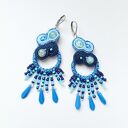 Kolczyki sutasz granatowo-niebieskie