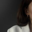 Złote kolczyki długie krople