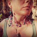 Kolczyki Szlanstwo Kwiatowe Boho Etno - lekkie, bujne i kolorowe Frida
