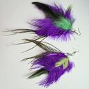 ręcznie robione kolczyki - długie pióra Wyjątkowe, ręcznie tworzone kolczyki w formie długich piór