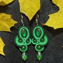 Kolczyki sutasz zielono groszkowe