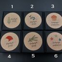 Kolczyki drewniane KOKARDY CZERWONE