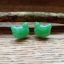 Kolczyki z żywicy epoksydowej - Kocia Furia