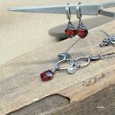 Granat - kolczyki 018