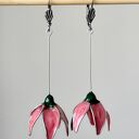 Długie kwiaty, kolczyki ze stali nierdzewnej