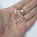 Srebrne kolczyki krzyż z cyrkoniami Diamond Cross