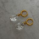 złote kolczyki z bezbarwnymi