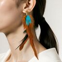 Lekkie kolczyki Boho pióra końcówka antyalergiczna