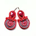 Bloody kolczyki sutaszowe