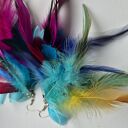 Kolczyki kolorowe pióra leciutkie rękodzieło