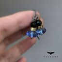 Kolczyki Cold Blue & Onyx Black - czarny onyks i chłodny błękit w nowoczesnej formie