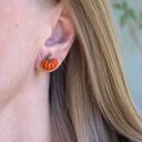 Pomarańczowe dynie - kolczyki wkrętki handmade na jesień i Halloween