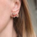 Piernikowe kolczyki psy z lukrem - świąteczne dodatki handmade