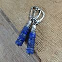 Kolczyki - talarki lapis lazuli