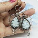 Larimar w srebrze 925 i 999 - kolczyki Lethias w technice wire wrapping