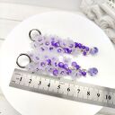 Długie kolczyki grona, matowe dzwoneczki, fioletowe