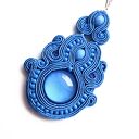 Blue Sky haftowane kolczyki sutasz