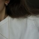 Złote retro kolczyki