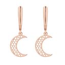 Kolczyki z różowego złota z księżycami