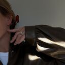 kolczyki pozłacane złota nausznica z przewlekanym