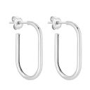 Srebrne owalne kolczyki