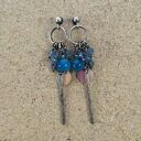 Kolczyki z apatytu i akwamarynu