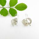 Kolczyki srebrne - Biała orchidea