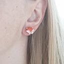 Małe liski - ręcznie robione kolczyki z modeliny Fimo (stal chirurgiczna)