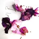 Kolczyki lekkie długie amarant polecam