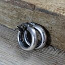 Kolczyki - koła ze srebra 925 oksydowanego (1,8 cm) - Irart