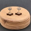 Kolczyki drewniane MUCHOMORY