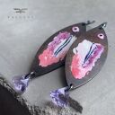 Kolczyki Lilac Rose Fish - lila rybki z kryształkami Swarovski