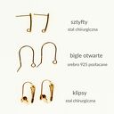 Kolczyki miedziane surowe w kształcie rombów c714ss