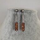 Kolczyki - surowy hessonit